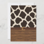 Elegant Cowgirl Boots Baby Shower 招待状 (裏面)