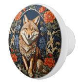 Elegant Coyote William Morris Inspired  セラミックノブ (右)