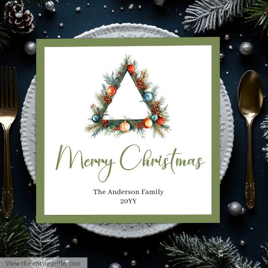 Elegant Cozy Boho Scandinavian Pine Wreath Dinner