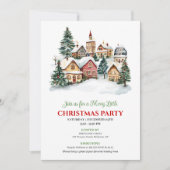 Elegant cozy holiday scene Christmas dinner invite 招待状 (正面)