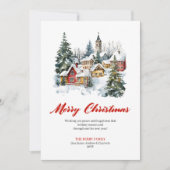 Elegant Cozy Winter Scene Greeting Card シーズンカード (正面)