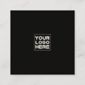 Elegant Cream and Black Card with Script Name スクエア名刺 (裏面)