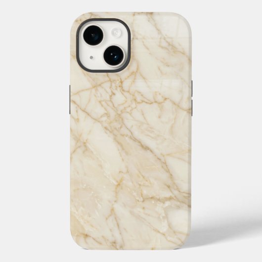 Elegant Cream and Gold Marble iPhone Case Case-Mate iPhoneケース (裏面)