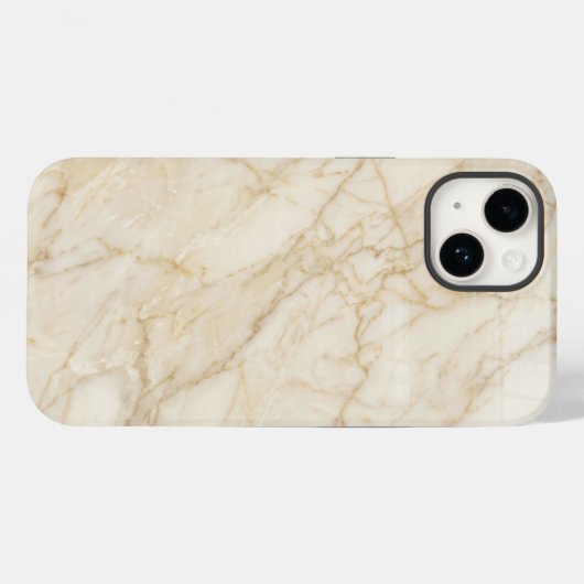 Elegant Cream and Gold Marble iPhone Case Case-Mate iPhoneケース (裏面 (横))