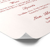 Elegant Cream & Burgundy Wedding Bar ポスター (角)