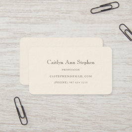 Elegant Cream Business Card 名刺