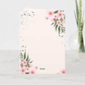 Elegant Cream Floral Wedding Invitation 招待状 (裏面)