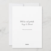 Elegant Cream Gold Wedding Invitation | Minimalist シーズンカード (裏面)