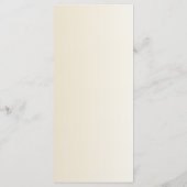 Elegant Cream Ivory and Gold Wedding Menu Card メニュー (裏面)