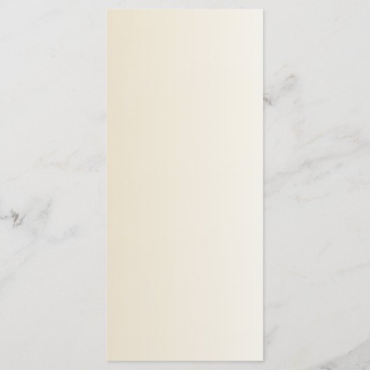 Elegant Cream Ivory and Gold Wedding Menu Card メニュー (裏面)