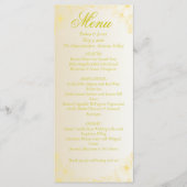 Elegant Cream Ivory and Gold Wedding Menu Card メニュー (正面)