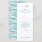 Elegant Cream Menu Card メニュー (正面/裏面)