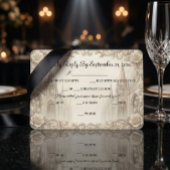 Elegant Cream Monochromatic Cathedral 出欠カード