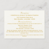 Elegant Cream & Ochre Two Hearts Catholic Wedding  エンクロージャーカード (裏面)