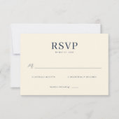 Elegant Cream RSVP Card (正面)