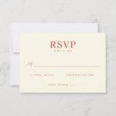 Elegant Cream RSVP Card (正面)