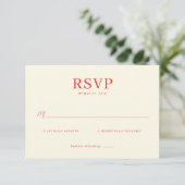 Elegant Cream RSVP Card (スタンド正面)