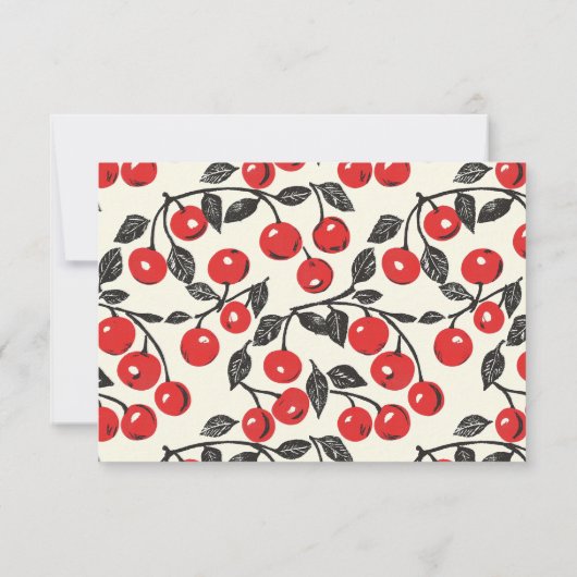 Elegant Cream RSVP Card (裏面)