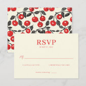 Elegant Cream RSVP Card (正面/裏面)
