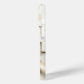 Elegant Cream Satin Drapery & 3D Cube Phone Case Case-Mate iPhoneケース (裏面 / 左)