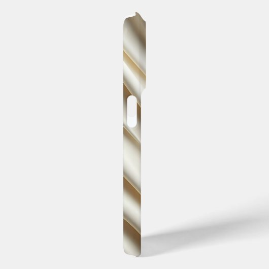 Elegant Cream Satin Drapery & 3D Cube Phone Case Case-Mate iPhoneケース (裏面 / 右)
