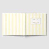 Elegant Cream Striped Celebration ゲストブック (全面)
