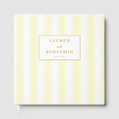 Elegant Cream Striped Celebration ゲストブック (正面)