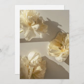 Elegant Cream Tulips in warm light,  サンキューカード (正面/裏面)