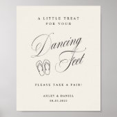 Elegant Cream Wedding Dancing Feet  ポスター (正面)