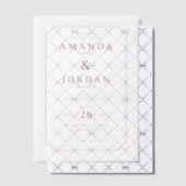 Elegant Cream Wedding Invitation ベラム紙招待状 (オフセット (招待状))