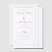 Elegant Cream Wedding Invitation ベラム紙招待状 (オフセット)