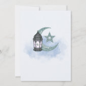 Elegant Crescent Moon and Lantern Ramadan Iftar 招待状 (裏面)