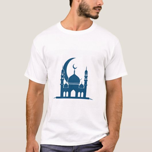 Elegant Crescent Moon Ramadan T-Shirt Tシャツ (正面)