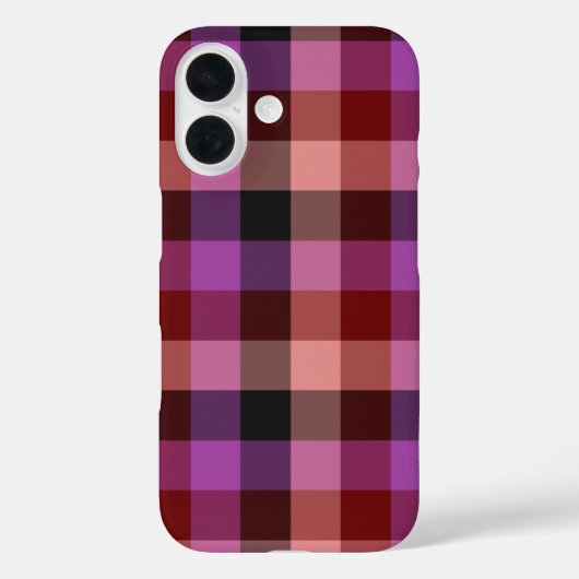 Elegant crimson and plum plaid seamless pattern Case-Mate iPhoneケース (裏面)