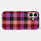 Elegant crimson and plum plaid seamless pattern Case-Mate iPhoneケース (裏面 (横))