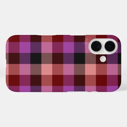 Elegant crimson and plum plaid seamless pattern Case-Mate iPhoneケース (裏面 (横))