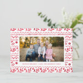 Elegant Crimson Red Watercolor Christmas Photo シーズンカード (スタンド正面)