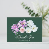 Elegant Crocus & Rose Bridal Shower Thank You Card サンキューカード (スタンド正面)