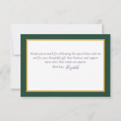 Elegant Crocus & Rose Bridal Shower Thank You Card サンキューカード (裏面)