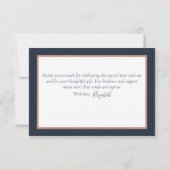 Elegant Crocus & Rose Bridal Shower Thank You Card サンキューカード (裏面)