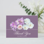 Elegant Crocus & Rose Bridal Shower Thank You Card サンキューカード (スタンド正面)