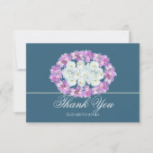 Elegant Crocus White Rose Bridal Shower Thank You サンキューカード (正面)