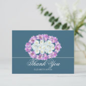 Elegant Crocus White Rose Bridal Shower Thank You サンキューカード (スタンド正面)