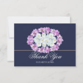 Elegant Crocus White Rose Bridal Shower Thank You サンキューカード (正面)