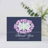 Elegant Crocus White Rose Bridal Shower Thank You サンキューカード (スタンド正面)
