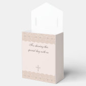 Elegant Cross Christening Christian Baptism フェイバーボックス (オープン)