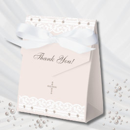 Elegant Cross Christening Christian Baptism フェイバーボックス