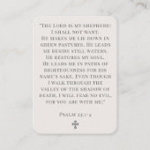 Elegant Cross Photo Funeral Prayer Card 名刺 (裏面)