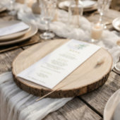 Elegant Cross Sage Botanical Watercolor Baptism メニュー