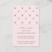 Elegant Crown Blush Luxury Candle Care 名刺 (裏面)